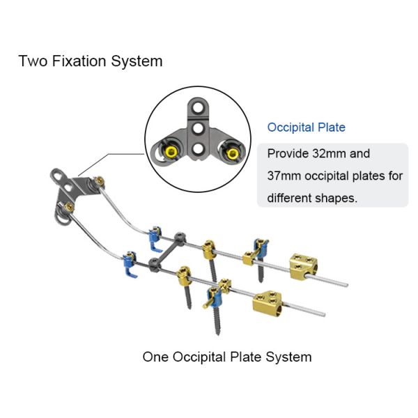 Posterior Cervical Fixation System Screw Locking Custom by 2D/3D/drawing Occipital Screw