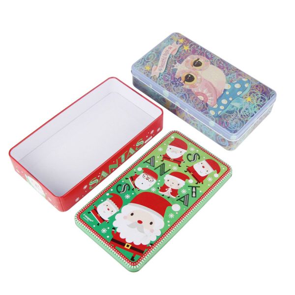 50ml 60ml Empty Metal Cookie Tins Rectangular Nut Packaging Tin Can