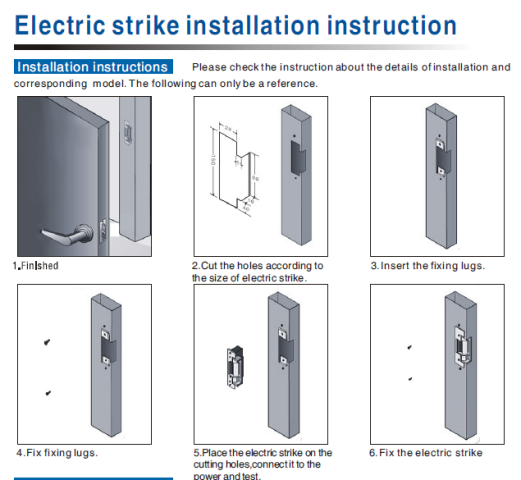 Electric strike door lock system