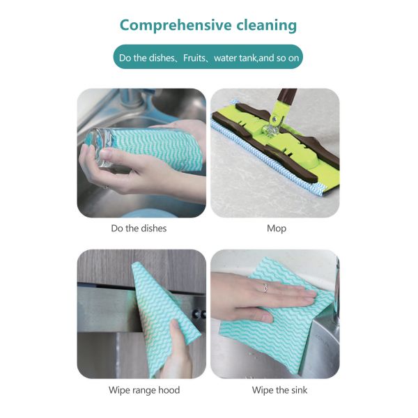 Perforated Wavy Pattern Spunlace Non Woven Fabric For Kitchen Rag Rolls