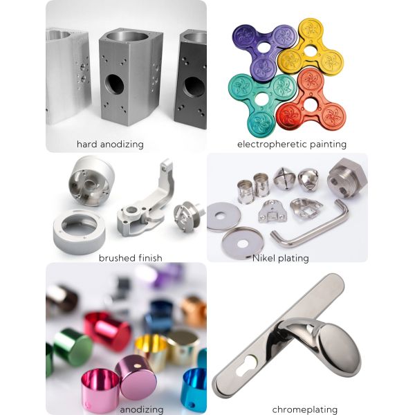 Finished aluminum CNC components
