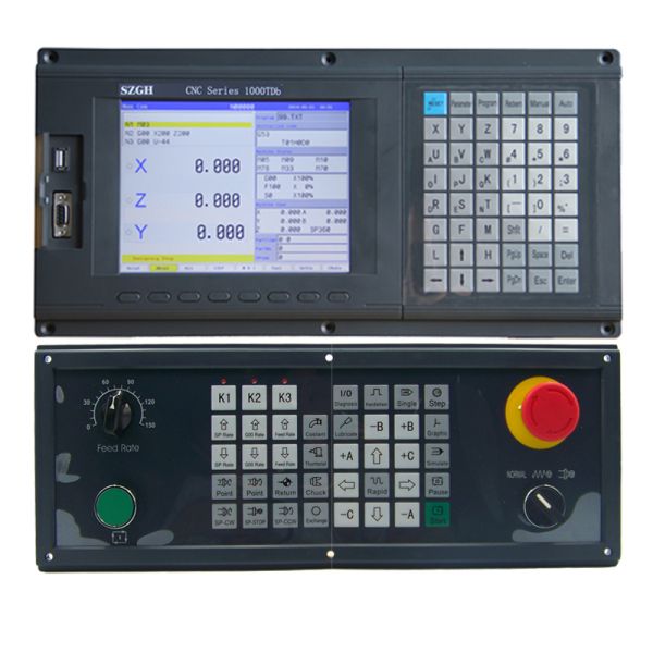 Three Axis CNC Lathe Controller Panel Surpport ATC / PLC Function , 5MHz Output Frequency