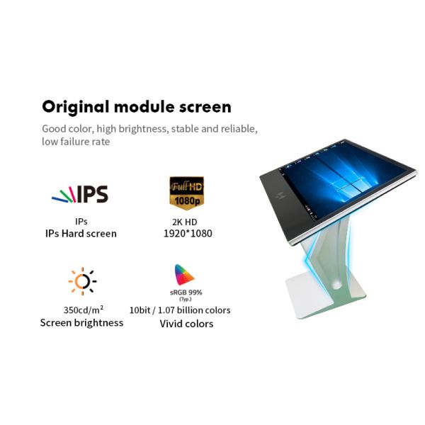 43 Inch PCAP Touch Screen Digital Kiosk Display With 2D QR Scanner