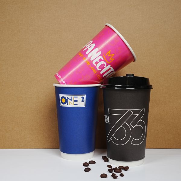 Customized compostable coffee cups disposable coffee paper takeaway paper cups with lids