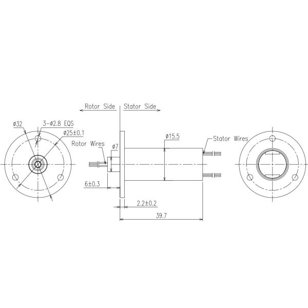 Capsule Industrial Slip Ring 24 Circuits 240VAC