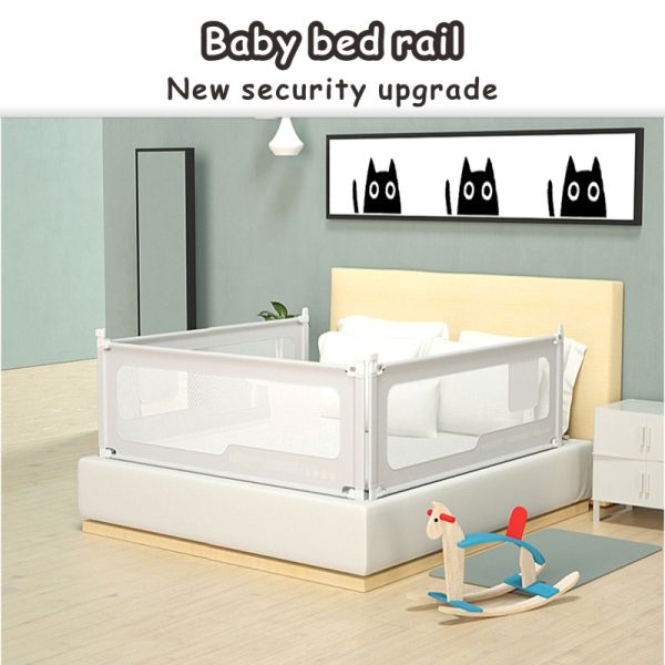 Toddler Nylon Bed Side Protector , Washable Extra Tall Bed Rail