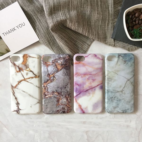 Soft TPU IMD Process Smooth Marble Grain Back Cover Cell Phone Case For iPhone 7 6s Plus