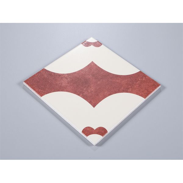 Red Beige 20x20cm Ceramic Rustic Tile for Indoor Floor Wall