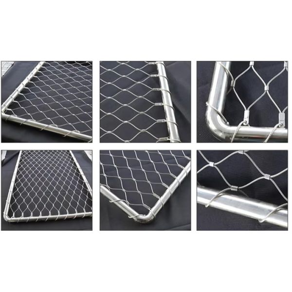 Close-up of wire rope mesh showing durability and construction