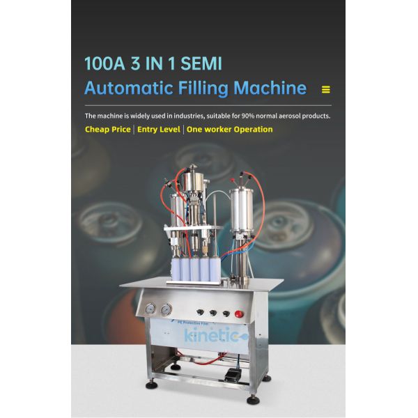 Semi Automatic Perfume Deodorant Aerosol Production Line 260 KG Capacity Perfect for Garment Shops