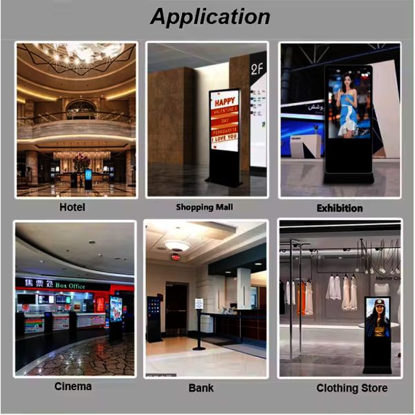 75 Standing Digital Signage Indoor Ultra-thin LCD Full Screen
