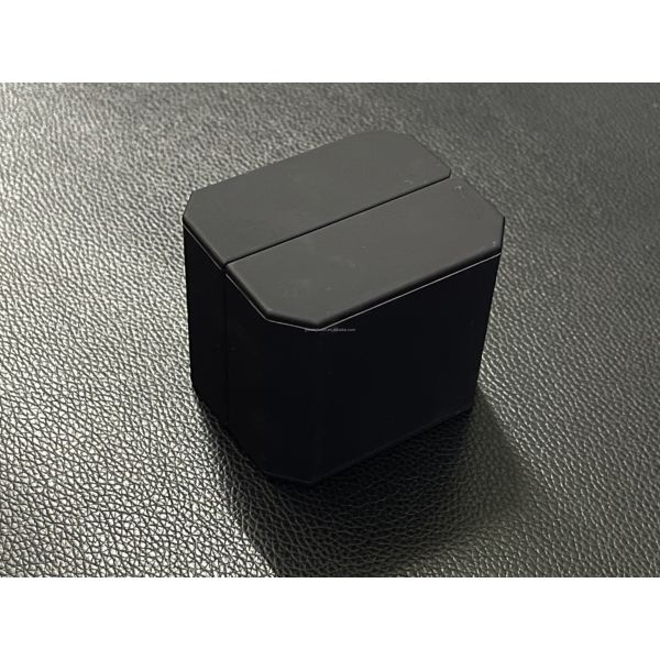 Customized Your Logo-Black Pu Leather LED Ring Box