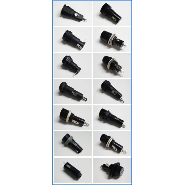 IP40 Shocksafe Slotted Cap Panel Mount Fuse Holder FPG1