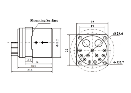 GSACC116Q Quartz Flexible Accelerometer with ±80g Range ≤40ug Bias Repeatability and 40ug/°C Bias Temperature Sensitivity for Precision Inertial
