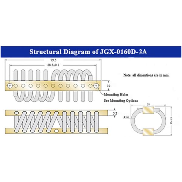 Helical Wire Rope Isolators Six Coils Eight Coils Embedded Electronics UAV Camera Acoustics