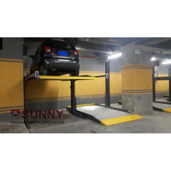 Low Ceiling 2585mm Width Garage Car Parking Lift Parking Guidance System