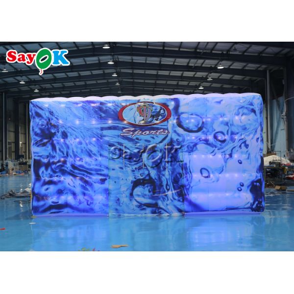 Fully Printed Inflatable LED Cube Tent Square For Party Events