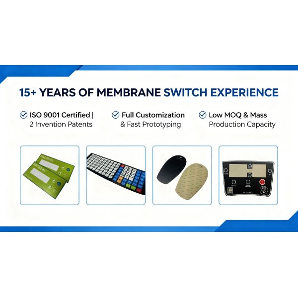 Custom Waterproof UV Resistant Membrane Panel Overlay with Customizable Cutouts for Industrial and Consumer Applications