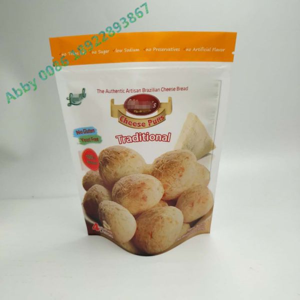 Stand Up Snack Bag Packaging Three Side Seal Round Corner With Zipper