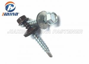 Quality Zinc Plated Color Painted Head Self Drilling Screws and EPDM Washer for sale