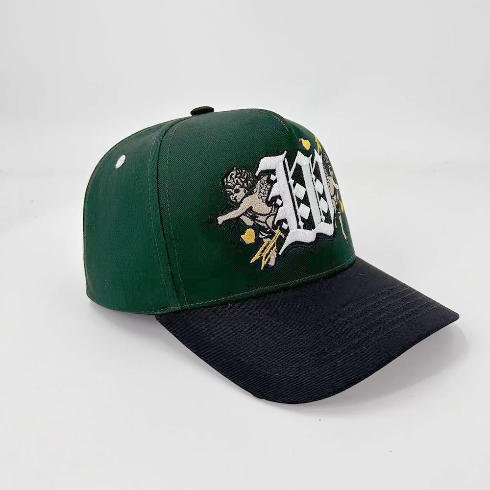 Personalized Embroidered 5 Baseball Caps Panel Mid Profile Custom Embroidery Cotton Trucker