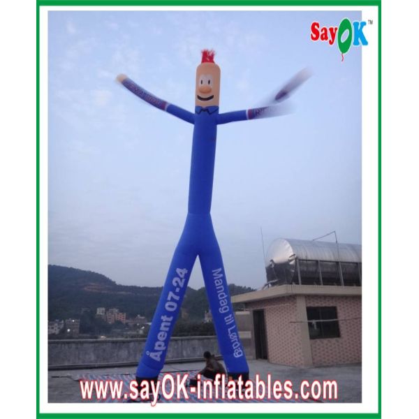 Inflatable Wind Dancer Blue Inflatable Air Dancer Rip-Stop Nylon Cloth With Two Legs