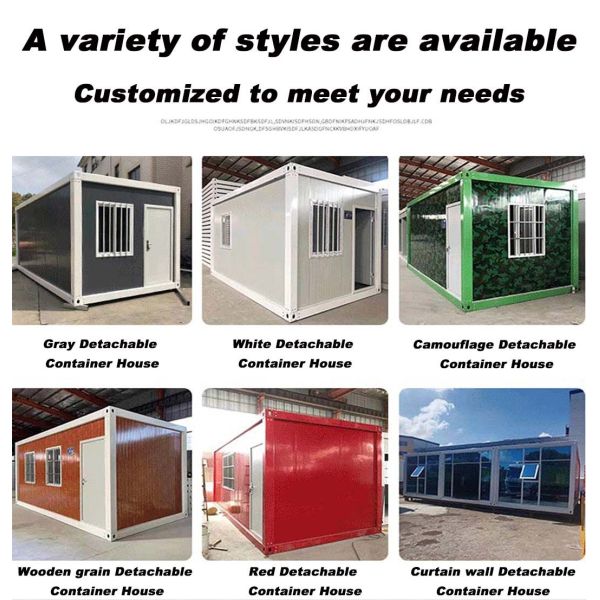 Waterproof Fireproof Windproof Flat Pack Container House Customizable Canopy Staircase Glass Curtain Wall for Bunkhouse