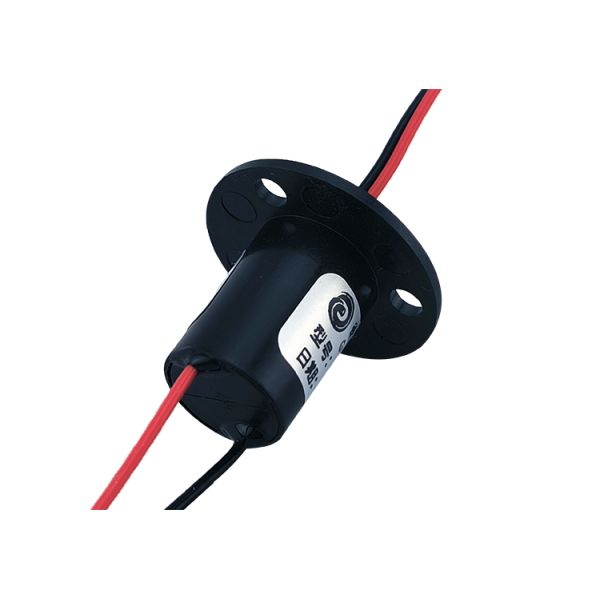 5A Low Power Flanged Conductive Slip Ring 2 Wire Slip Ring Cap Type