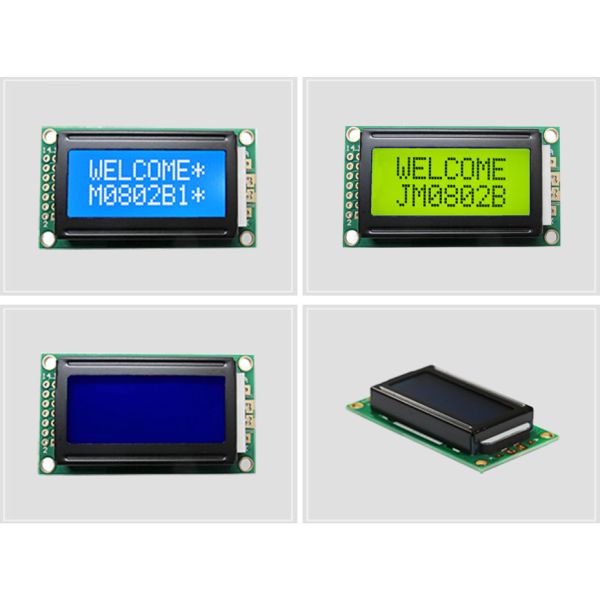 8x2 Character LCD Module ST7066 Blue Monochrome LCD Display Multiple Sizes