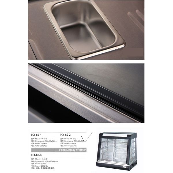 High Efficiency Cake Display Fridge / Electric Pastry Warmer Showcase