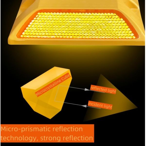Road Stud Reflectors with 30 Tons Compression Resistance IP>67 Waterproof Grade and Double Side PMMA Reflector for Pavement Markers