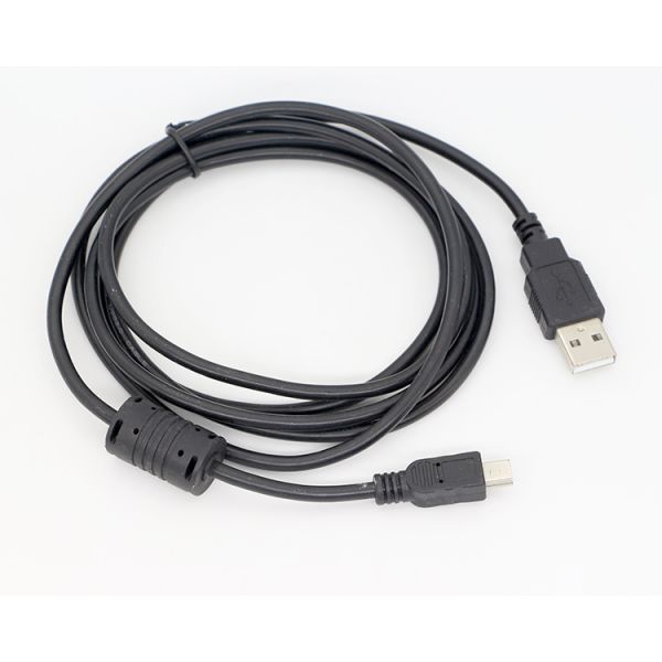 1m Digital Camera Magnetic Ring Mini USB Data Charger Cable with Ferrite