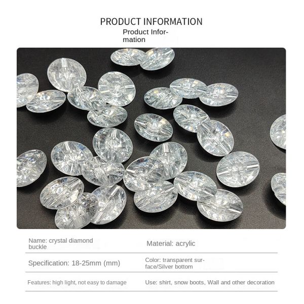 Sofa Cushion Backrest Decorative Buttons, Sofa Crystal Buttons, Chair Decorative Glass Buttons, Water Diamond Buttons, Bed