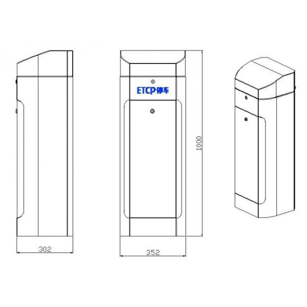 Bi - Direction Passing Road Boom Barrier Gate With Traffic Light Interface