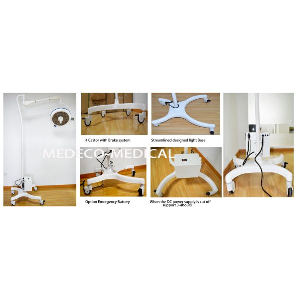 200000 Lux LED Operating Light 80w Portable Surgical Light