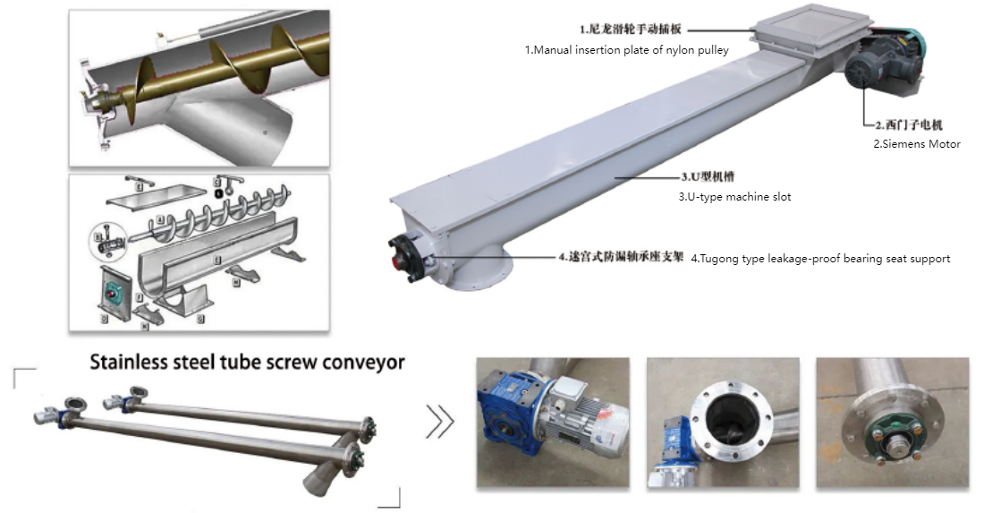 Automatic Double Conic Screw Conveyor Machine For Powder