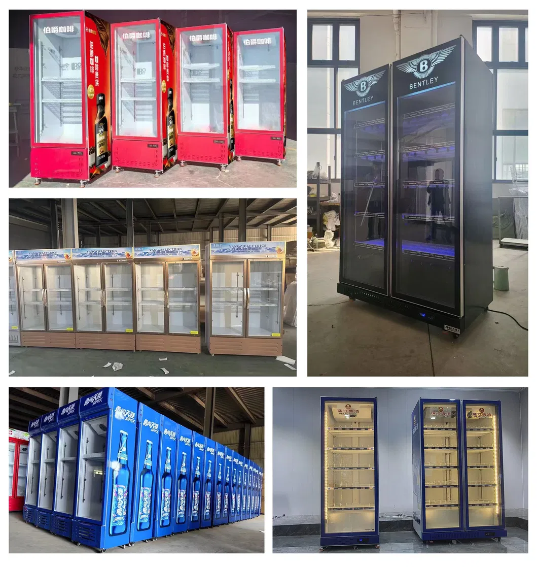 Vertical Beverage Display Chiller Single Temperature Commercial Drinks Display Fridge