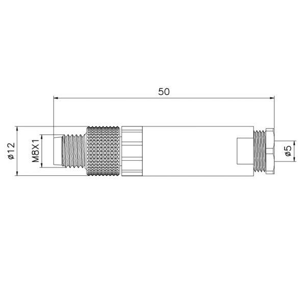 Panel Mount M8 Waterproof Connector 2 3 4 5 Pin Straight Plug And Socket Connectors