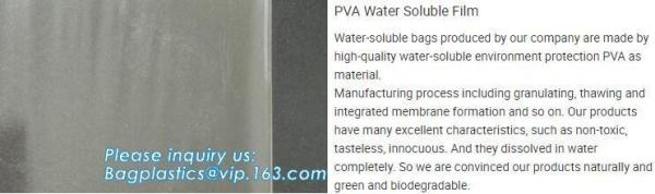 Environmental Protection Plastic PVA Dog Type Water Soluble bags, Natural Water Soluble Laundry bag, Water soluble laund