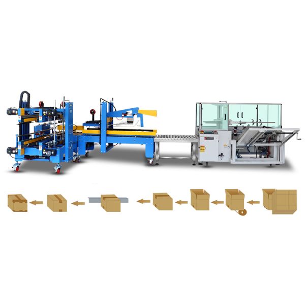 Automatic Pneumatic Box Bottom Case Erecting Machine for Corrugated Carton Packaging