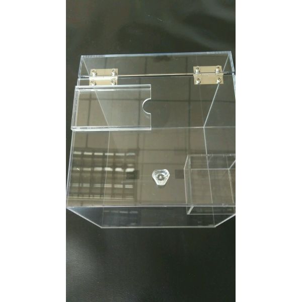 Acrylic Candy Box Candy Bin Candy Display Bulk Candy Display Case with Tag Holder for Retail Store or Supermarket