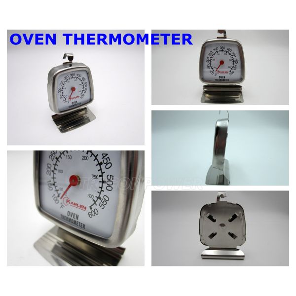 Oven Probe Thermometer THR02-000 , Spiral Coil Spring Dial Stem Thermometer