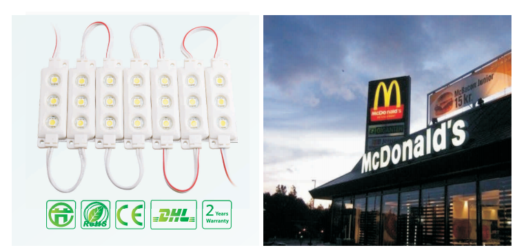 Super Brightness DC12V 3pcs 5050 smd LED module Light Waterproof IP66