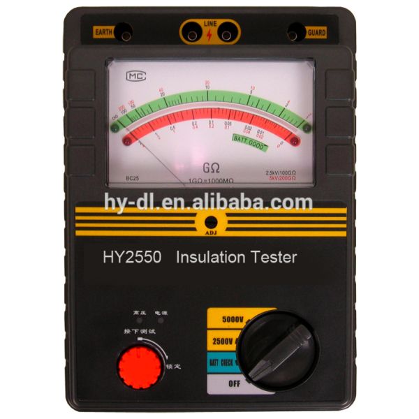 1000V 2500V Megger Insulation Tester With Real Time Industrial Microcomputer Operating System