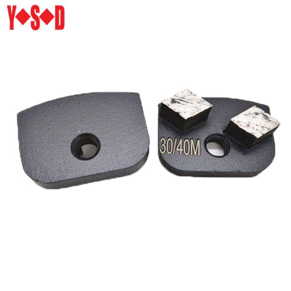 2 Segments Diamond Grinding Shoes 16# 36# Hard Bond For Floor