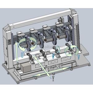 Computer Controlling Robotic Buffing Polishing Machines For Brass Faucet