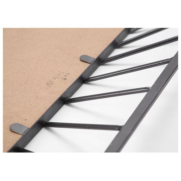 Large Rectangle Black Framed Metal Wall Art Mirror
