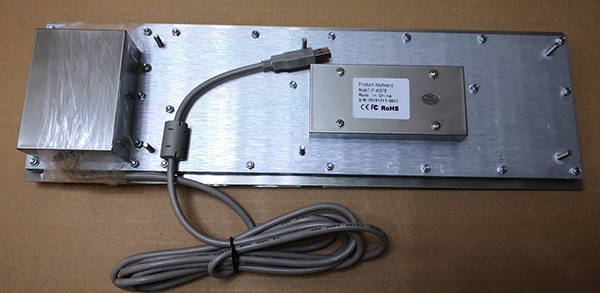 front panel mount industrial keyboard with IPC stainless trackball