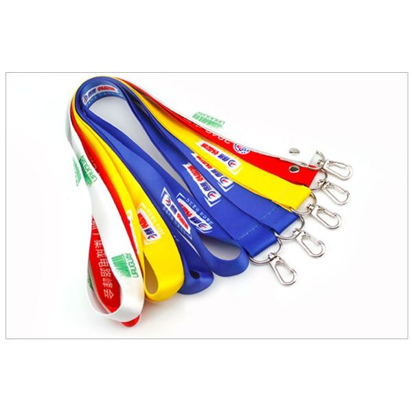 Customized Heated Transfer Keychain Neck Strap Polyester Lanyards for Keys Many Colors