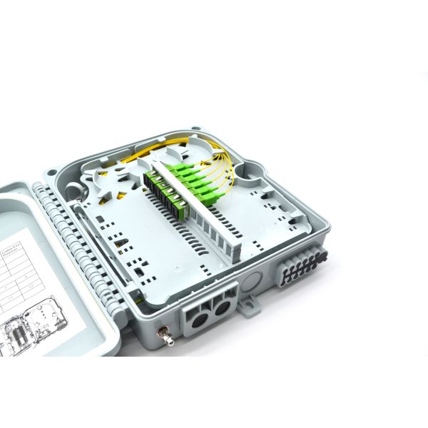 FTTH 12 Core Fiber Optic Termination Box ABS 1*12 Distribution HIKINGBOX